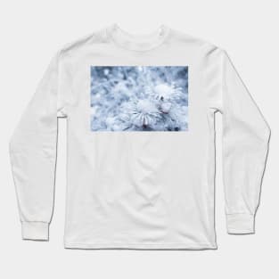 Hoarfrost on conifer tree needles Long Sleeve T-Shirt